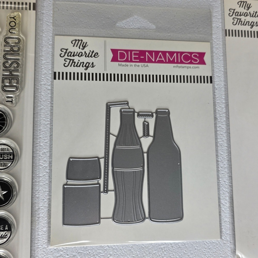NEW My Favorite Things Stamp Die Set Soda Pop Bottles Caps LLD-46 MFT-754 Crafts - Picture 5 of 11